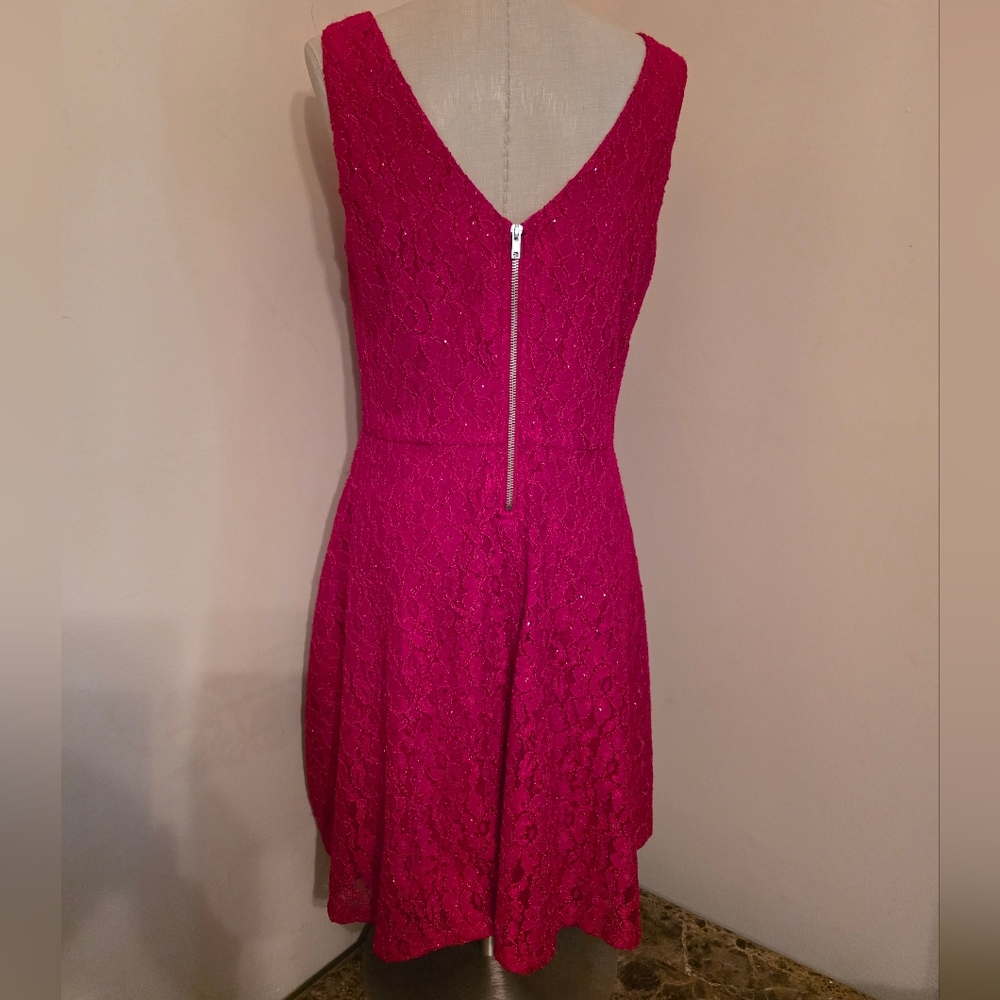 Speechless Y2K Red Lace Dress With Small Sequences. Sz 13 Juniors - Picture 2 of 4
